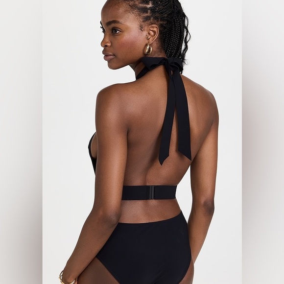 Zimmermann Halter One Piece Swimsuit in Noir - Picture 11 of 16